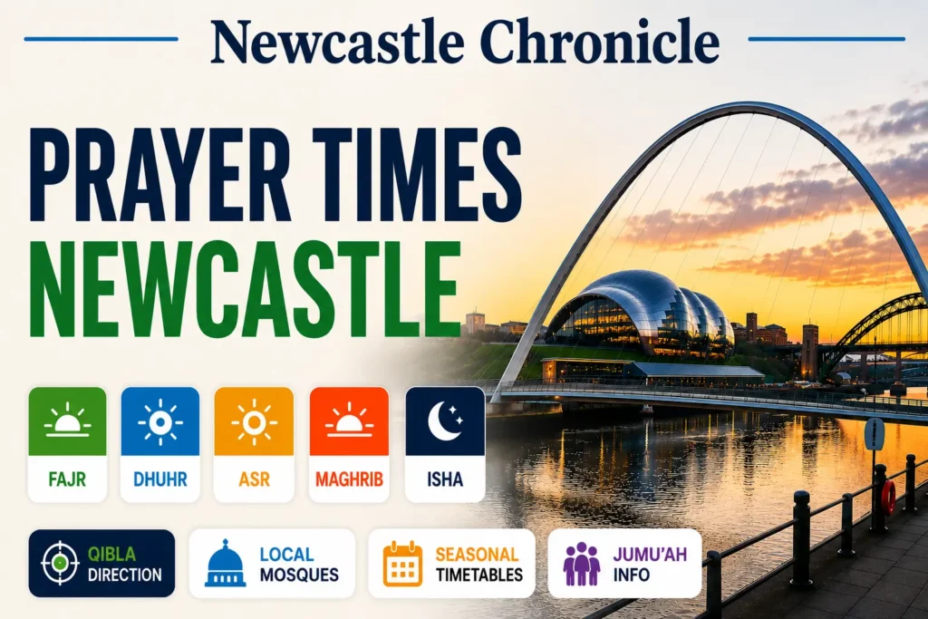 Today’s Newcastle Prayer Times